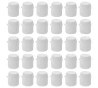 COOLHIYA 30 Tapas de Plástico para Pasta de Dientes de Color Claro, Fáciles de Abrir y Cerrar, Ligeras y Resistentes para Viaje y Uso Diario