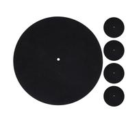 COOLHIYA 5 alfombrillas de vinilo antiestáticas para tocadiscos, almohadilla de fieltro para reproducción estable y almohadilla protectora.