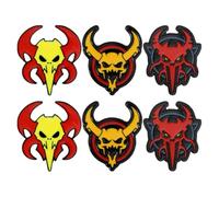 COOLHIYA 6 pines espeluznantes: broches esmaltados de demonio de Halloween para ropa, pantalones, bolsos, sombreros. Pequeños pines de solapa de dibujos animados para Halloween, festivales de