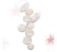 COOLHIYA 9piezas Botones Blancos de Mar con Perla para Saxofón Cubre Botones de Shell para Saxofones Tenor y Soprano Accesorios Ligeros y Decorativos