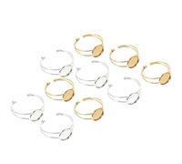 COOLHIYA Base para Brazalete Redondo de Aleación 25mm Bisel para Piedras Preciosas, 10 Piezas para Diy, Portátil Fina Manufactura Adecuado para Hacer Pulseras