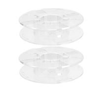 COOLHIYA Bobinadora de Filamentos Compatible con Varios Materiales para Impresora 3d de Plástico Liviano, Soporte para Bobina de Filamento, Paquete de 2 Piezas Adecuado para Uso