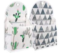 COOLHIYA Bolsa de Almacenamiento Colgante de Lona para 2 Piezas Dormitorio | Apertura Amplia, Transpirable y Lavable, para Barras Colgantes y Uso en Habitación