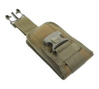 COOLHIYA Bolsa Tipo Riñonera para Teléfono Móvil de Hombre en Color Verde, Material Oxford y Franela, Fácil Acceso y Uso Adecuado para Camping y Viaje