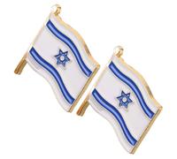 COOLHIYA Broche con Bandera de Israel, Aleación Ligera y Diseño Creativo, 2 Piezas para Ambientación en Fiestas y Eventos Coleccionables