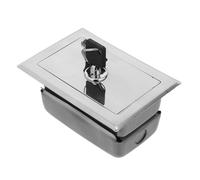 COOLHIYA Caja de interruptores para interruptor de puerta enrollable con bloqueo automático y llaves, hierro plata, instalación fácil, compatible con persianas eléctricas, uso en garajes y