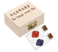 COOLHIYA Caja de Madera para Recuerdos de Bebés con Gran Capacidad Organizador Elegante para Guardar Cabello Fetal y Cordón Umbilical Contenedor para Primeros Recuerdos Niña