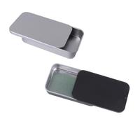 COOLHIYA Caja Paquete E de 2 Unidades para Uso en Exteriores de Interiores Pequeña Metálica Comida Tapa Deslizante Push-Pull, Acero Inoxidable Resistente y Fácil de Operar Pájaros