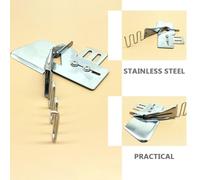 COOLHIYA Carpeta Plana para Máquina de Coser Doméstica Accesorio Metálico de Encuadernación para Costura y Acolchado Repuesto Duradero de Inoxidable Herramienta Práctica para Proyectos de