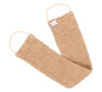 COOLHIYA Cinturón exfoliante de ramio y yute marrón para depurador corporal y exfoliante de espalda, accesorio baño para ducha y spa