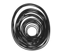 COOLHIYA Correa de Caucho Negra para Reparación de Grabadora y Reproductor DVD, Cinturón de Repuesto Amortiguador de Golpes para Estéreo Personal, Pack de 30 Unidades