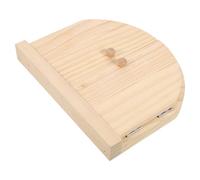 COOLHIYA Cubierta para Interruptor de Luz en Forma de Puerta de Madera Acabado Caqui, Protector de Enchufe de Pared Decorativo y Seguro para Uso Interior y Exterior