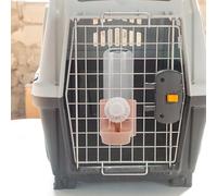 COOLHIYA Dispensador de Agua Colgante para Perros y Gatos Bebedero Automático de Plástico Transparente Botella para Jaulas de Mascotas Diseño Fácil de Usar Suministro Continuo de Agua