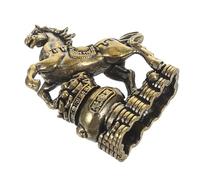 COOLHIYA Escultura Caballo Tón con Cuenco Riqueza Figura Feng Shui para Escritorio Decoración para Oficina y Hogar Símbolo de Poder y Prosperidad Adorno Zodiacal Chino de Caballo