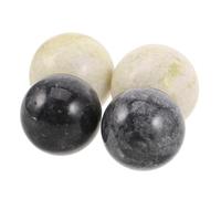 COOLHIYA Esferas Decorativas de Mármol Natural, Bolas para Cuencos y Centros de Mesa de Comedor, 4 Piezas, Relleno Versátil para Fiestas y de Interiores