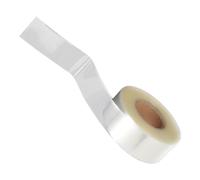COOLHIYA Etiquetas para material escolar transparentes autoadhesivas de 40 x 65 mm, rollo de 500 unidades, protección para códigos de barras en biblioteca
