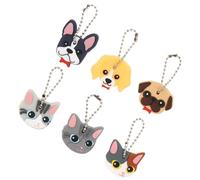 COOLHIYA Juego de 6 Fundas para Llaves de Casa Dibujos Animados, Cubiertas Flexibles de PVC para Protección y Diferenciación, Aptas para Llaves Estándar en Ambientes Domésticos y