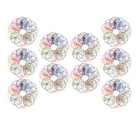 COOLHIYA Kit de Enseñanza de 8 Cm en Plástico 10 Juegos de Círculos de Fracciones Accesorios Didácticos para Matemáticas en Estudio en Casa