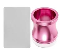 COOLHIYA Kit de Estampado de Uñas Rosa Sello de Silicona y Raspador, Herramienta Práctica y Multifuncional de Aleación de Aluminio para Arte de Uñas DIY Color Aleatorio
