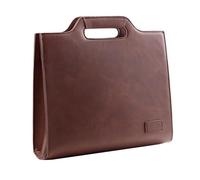 COOLHIYA Maletín Masculino de Pu Tamaño A4, Bolso de Negocios Color Café, Bolsa de Almacenamiento para Computadora y Viaje, Portafolio Práctico para Oficina y Exteriores