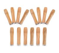 COOLHIYA Mangos de Repuesto para Parrilla 4.4In de Madera Diseño Antideslizante y Resistente a Quemaduras para Asadores y Tenedores de Barbacoa