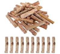 COOLHIYA Palitos de Madera para Manualidades DIY 30 Piezas Diseño Simple y Ambiente Natural, Ideales para Proyectos Creativos y Decoración de Festivales