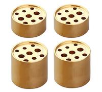 COOLHIYA Porta Incienso de Latón 9 Orificios, Quemador Múltiple para Varillas, 4 Piezas Ideales para y Uso en Sesiones de Yoga