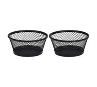 COOLHIYA Portaclips de Malla de Hierro Negro, Contenedor Multifuncional Resistente para Organizar Clips y Alfileres en Escritorio de Estudio y Decoración