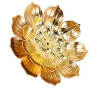 COOLHIYA Quemador de Incienso Mini y Compacto de Loto de Cobre Dorado para Varillas y Conos, Adecuado para Decoración y Yoga Hogar