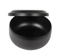 COOLHIYA Recipiente para Jabón de Afeitar de Acero Inoxidable Tapa, Capacidad Grande y Diseño Práctico, Accesorio Adecuado para Afeitado Masculino en Casa