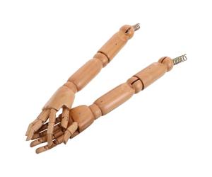 COOLHIYA Reemplazo de Brazo de Maniquí Articulado de Madera y Acero con Diseño Realista para Integración Social y Fotografía, Fácil Instalación y Cambio sin Esfuerzo