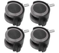 COOLHIYA Ruedas de Repuesto para Sillas de Computadora 1.5 Pulgadas Juego de 4 Ruedas Giratorias M8 X 15 MM Movimiento Silencioso Capacidad 60 Kg Aptas para Muebles y Escritorios
