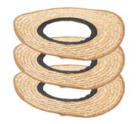 COOLHIYA Sombrero de protección solar para construcción 3 piezas de paja para casco de seguridad con ala abierta para trabajadores de construcción en sitios de obra Color Aleatorio