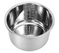 COOLHIYA Suministro de Olla Eléctrica Interior de Acero Inoxidable de 4l Diseño de Escala y Superficie Lisa para Cocinar Arroz y Mantener Sopa