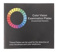 COOLHIYA Tabla Optométrica de Prueba para Daltonismo Cuaderno Encuadernado en Tapa Dura de Papel Negro para Conductores y Autoevaluación Visual
