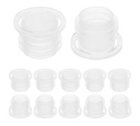 COOLHIYA Tapones de Plástico para Botellas 100 Piezas Diseño de Triple Anilla para Botellas de Leche para Gimnasio