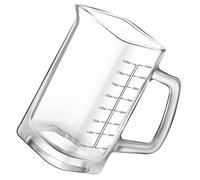COOLHIYA Taza Medidora y Diseño Creativo Cuadrada de Vidrio de 120ml con Escala Clara Fácil de Sostener y Transportar para Preparar Café y Bebidas en Bar
