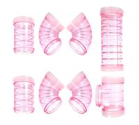 COOLHIYA Tubos de Plástico Rosa para Hámster y Rata, Conector de Laberinto para Jaula, Fácil de Instalar y Desmontar, Adecuado para Juegos Fuera Jaula