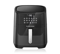 CoolHome AF23 Airfryer XXL Deluxe - Freidora de aire caliente con revestimiento de cerámica, 6,5 litros, color negro