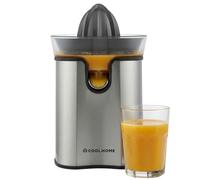 CoolHome Exprimidor de cítricos - Exprimidor eléctrico de naranjas y limones - Con boquilla y antigoteo - Compacto y silencioso - Acero inoxidable