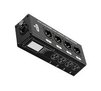 COOLHOOD Adaptador de metal de 4 vías de 3 pines a Cat5 para sistemas de sonido de estudio y en vivo, extensor auditivo de múltiples canales, balun de sonido