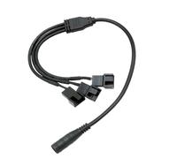 COOLHOOD Cable adaptador de alimentación para ventilador de PC de 2/3/4/5 vías, cable divisor de 37 cm de longitud, cableado de cobre estañado para carcasa de computadora, carcasa de PC, cable de