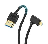 COOLHOOD Cable de cámara suave 2.1 versión 1080P, puerto microed de 30 cm, diseño de 48 Gbps para dispositivos de cámaras réflex digitales