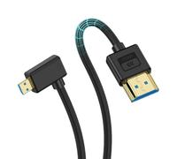 COOLHOOD Cable de cámara suave 2.1 versión 1080P, puerto microed de 30 cm, diseño de 48 Gbps para dispositivos de cámaras réflex digitales
