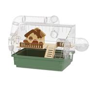 COOLHOOD Casa multifuncional para hámster con base extraíble, diseños transparentes, jaula ventilada para mascotas, lugar de refugio para jerbos, jaula de hámster