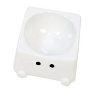 COOLHOOD Cuenco inclinado de cerámica para mascotas, capacidad de 500 ml, base no deslizante para el estrés, alimentación gratuita y cubierta del hogar, cuenco de cerámica sin derrames