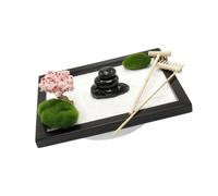 COOLHOOD El juego de jardín en miniatura incluye bandeja de arena, rastrillos, herramienta de musgo falso para aliviar el estrés y practicar meditaciones conscientes
