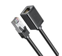 COOLHOOD Extensor de cable de red RJ45 Cat6, adaptador direccional flexible, conectores blindados, 1000 Mbps rápido Cat5e Cat5 compatible con extensor Ethernet blindado