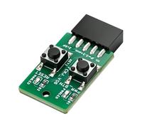 COOLHOOD Panel frontal de control con acceso de arranque externo, módulo de cabecera de 9 pines y LED para proyectos de servicio de escritorio