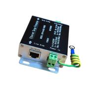 COOLHOOD Pararrayos Ethernet PoE para cableado de cámara y punto de acceso, dispositivo en línea RJ45 de metal compatible con transmisión Gigabit y enrutamiento ordenado